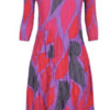 Alquema 3/4 Sleeve Smash Pocket Dress in Caper, cinched waist midi dress with front pockets