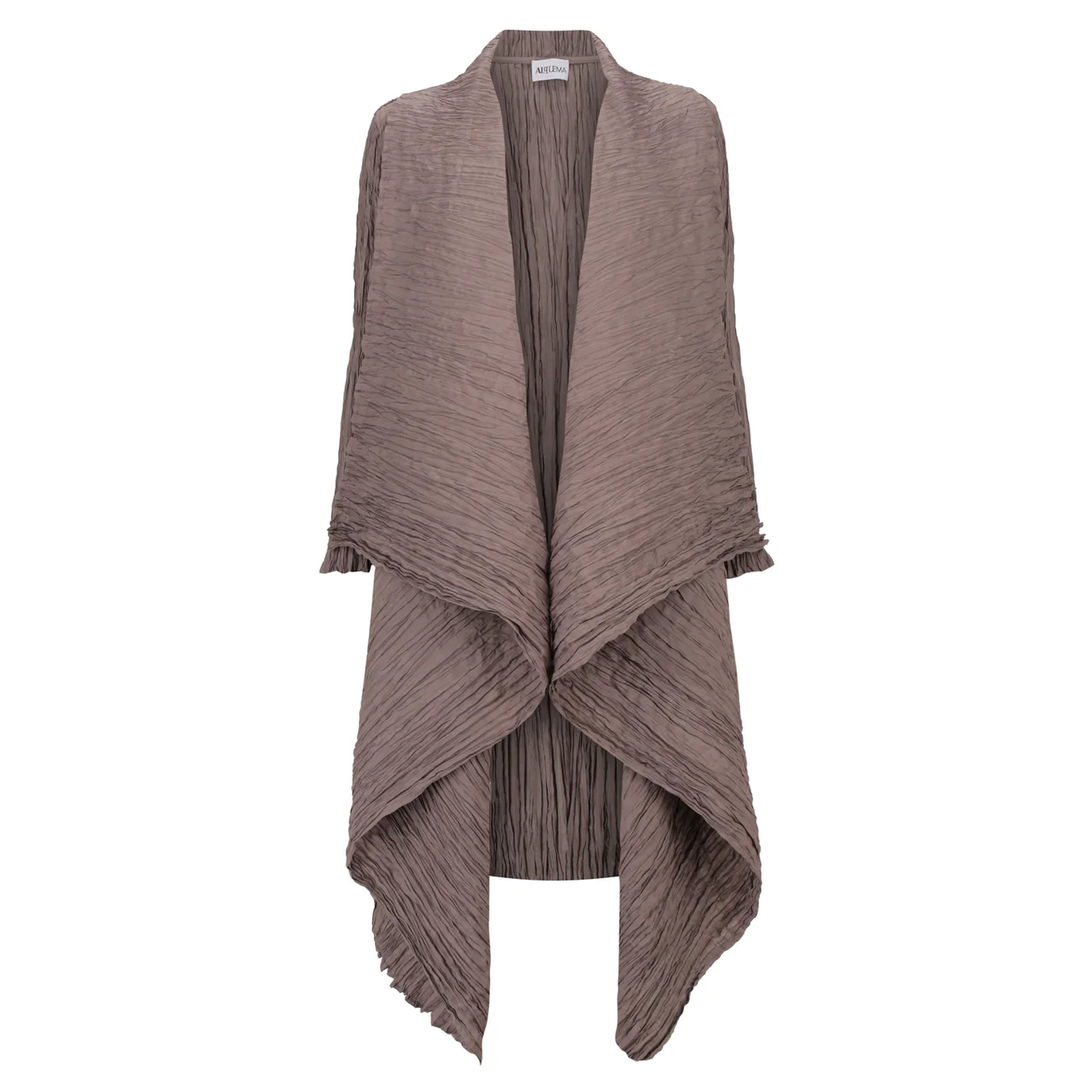 Alquema-havana-coat-LILACMARBLE Alquema Havana Coat in Lilac Marble, satin layering piece with waterfall collar