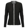 Alquema Havana Shirt in Black, slim fit long sleeve pleated shirt