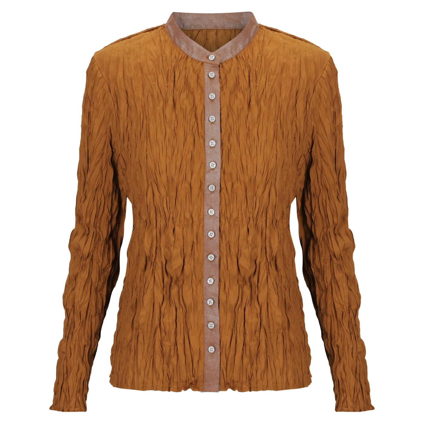 Alquema-havana-shirt-gold Alquema Havana Shirt in Gold, slim fit long sleeve pleated shirt