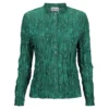 Alquema Havana Shirt in Sea of Green, slim fit long sleeve pleated shirt