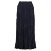 Alquema Havana Skirt in Ink, floor length metallic satin skirt