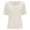 Alquema Bubble Tee in Ivory, textured top with circular pleated bubble detail